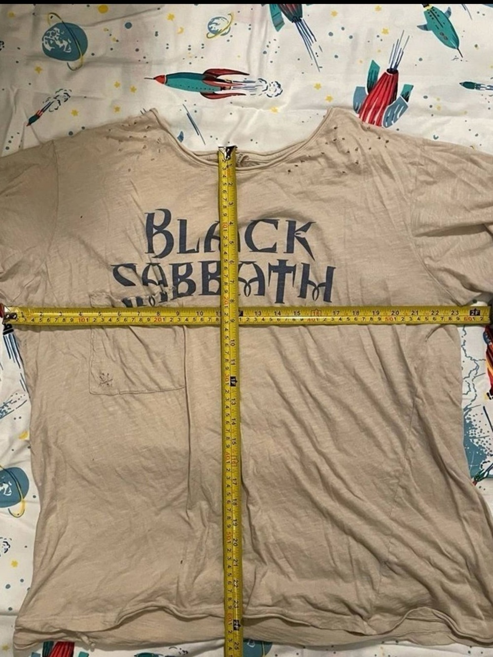 Magnolia Pearl Black Sabbath Pocket Tee in Cream - Picture 4 of 4